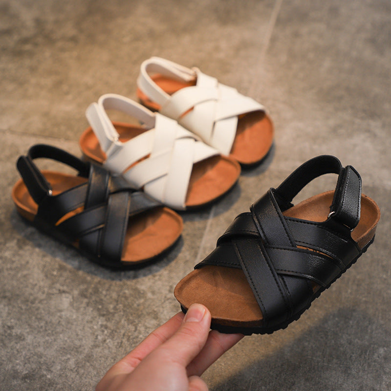 Kids’ Cork Beach Sandals – Stylish Comfort for Spring & Summer