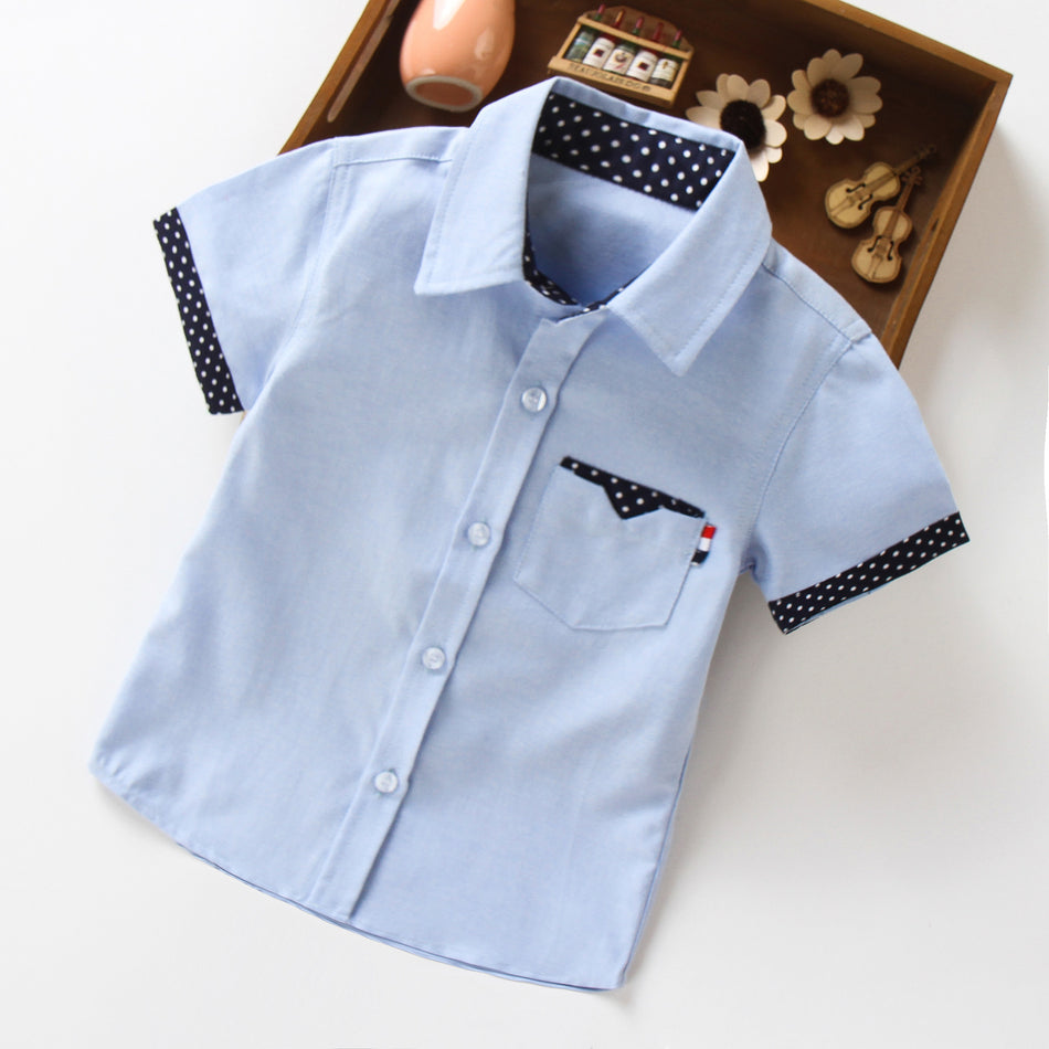 Boys Summer Short Sleeve Casual Shirt Thin Trendy Top