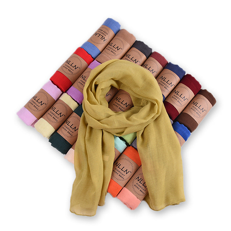 Cotton & Linen Kids’ Scarf – Korean Style Sun Protection