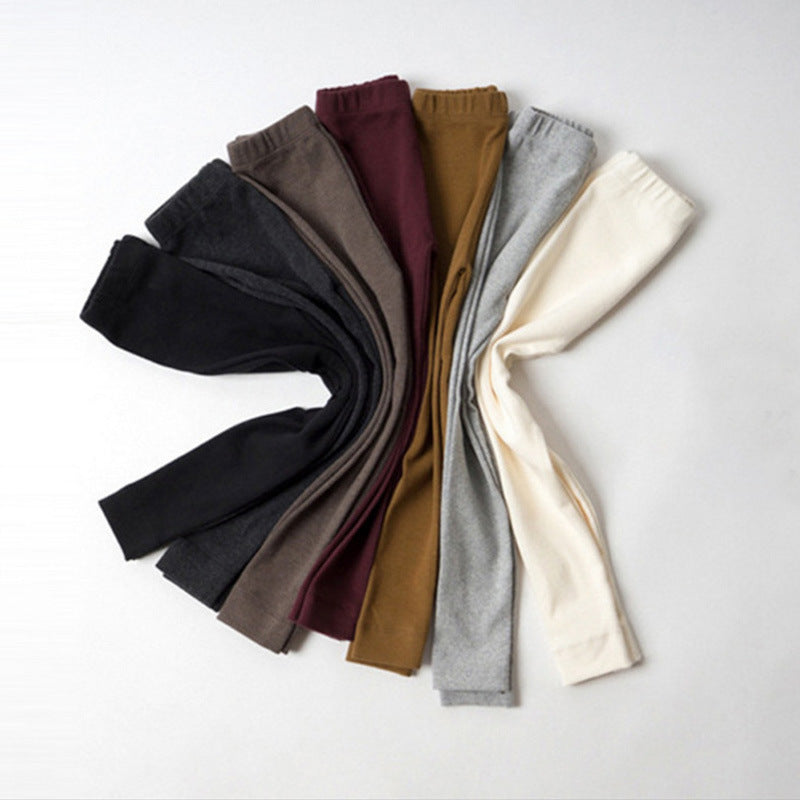 Girls' Candy Color Leggings Slim Pants Spring Autumn