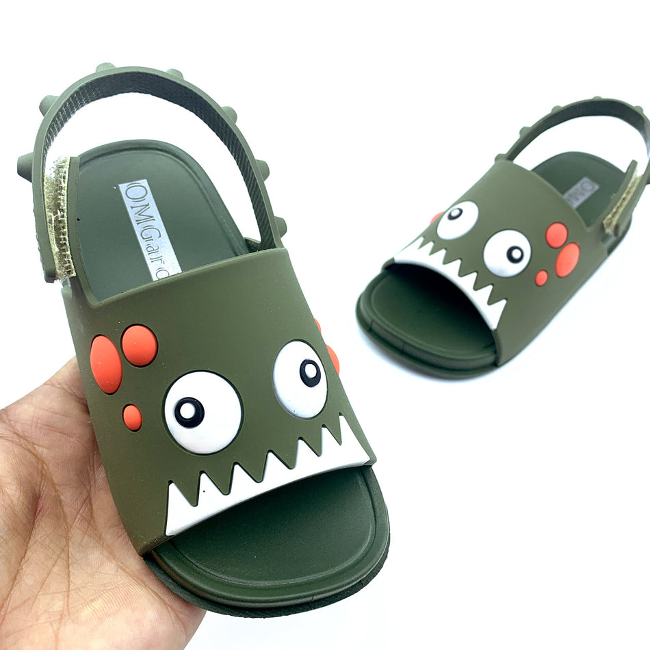 Kids Cute Monster Sandals & Slippers – Candy Color Summer Shoes