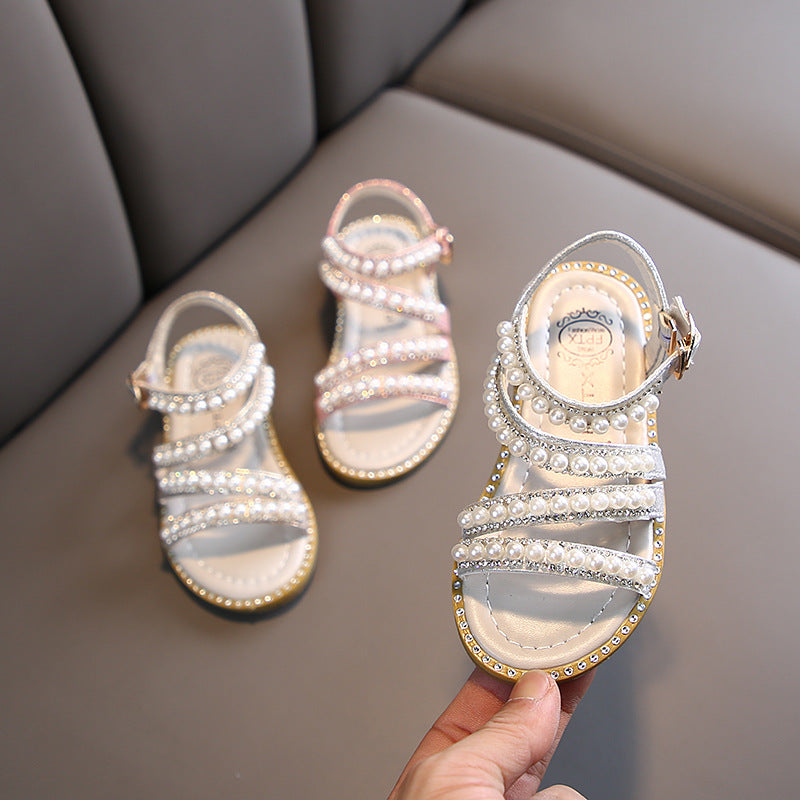 Girls’ Pearl Princess Sandals – Elegant & Adorable for Summer