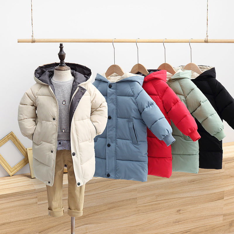 Baby Winter Down Suit – Korean Fur Collar Jacket + Jumpsuit