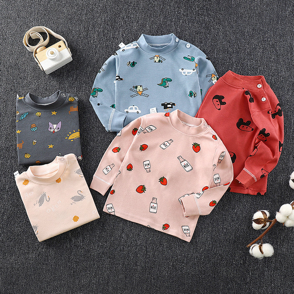 Children’s Cotton Long-Sleeve Base T-Shirt Spring & Fall
