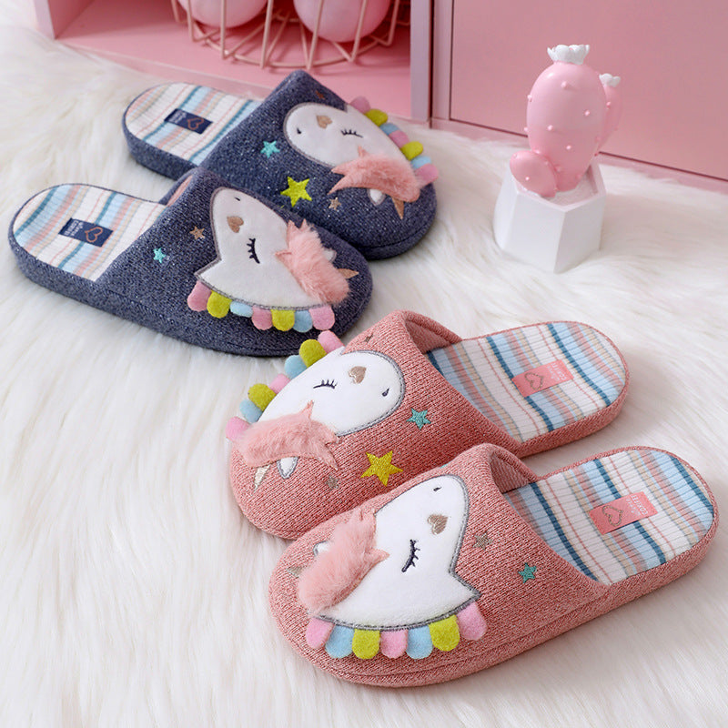 Kids Cartoon Cotton Slippers