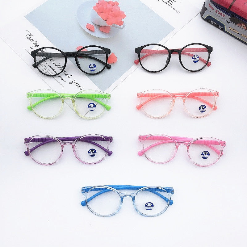 Kids Anti-Blue Light Jelly Color Round Glasses