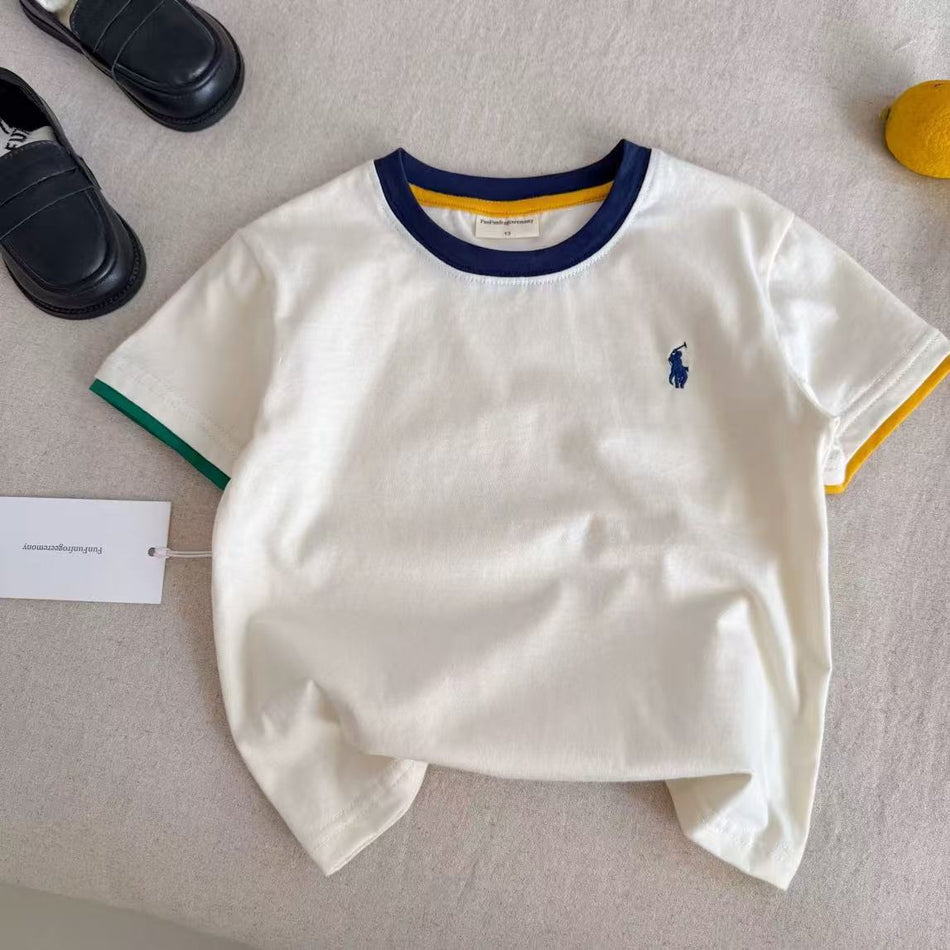 Sunshine Summer Color-Block Kids' T-Shirt - 2025 New Style