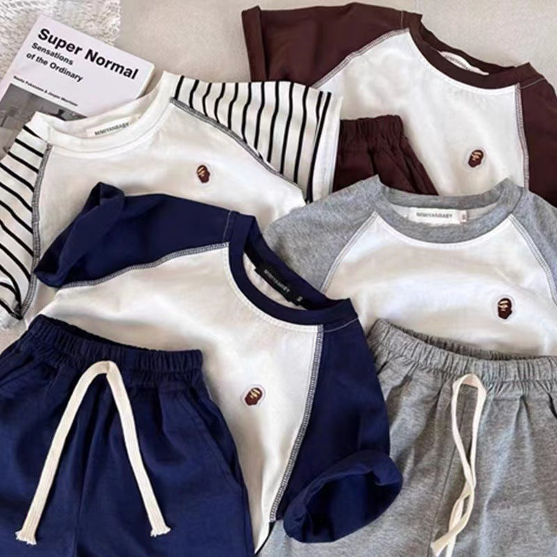 Kids Summer Cotton Sports Two-Piece Set
