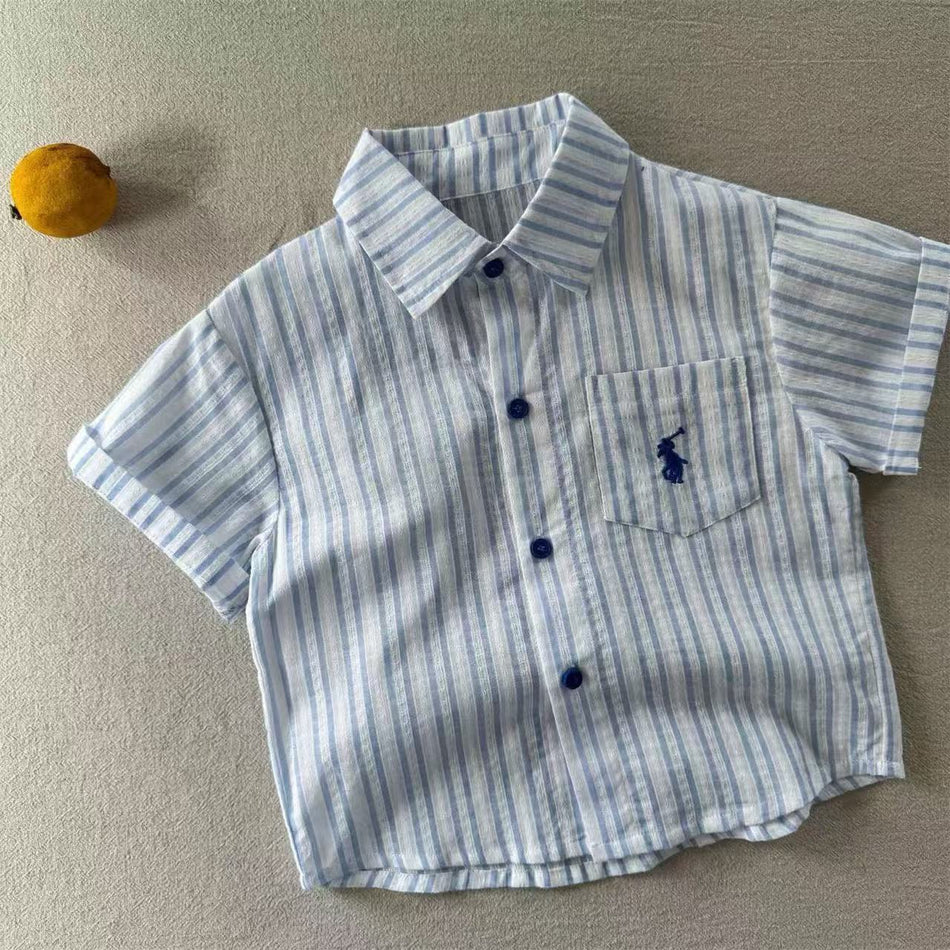 Kids Striped Short-Sleeve Summer Shirt 2025