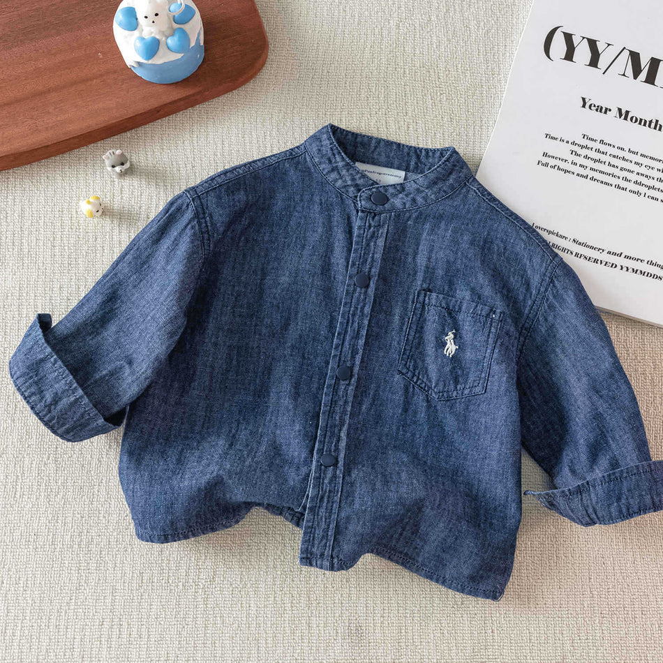 Kids Soft Denim Long-Sleeve Shirt Autumn 2025