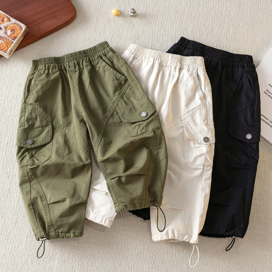 Kids Ankle-Tie Overalls Spring Casual Pants 2026