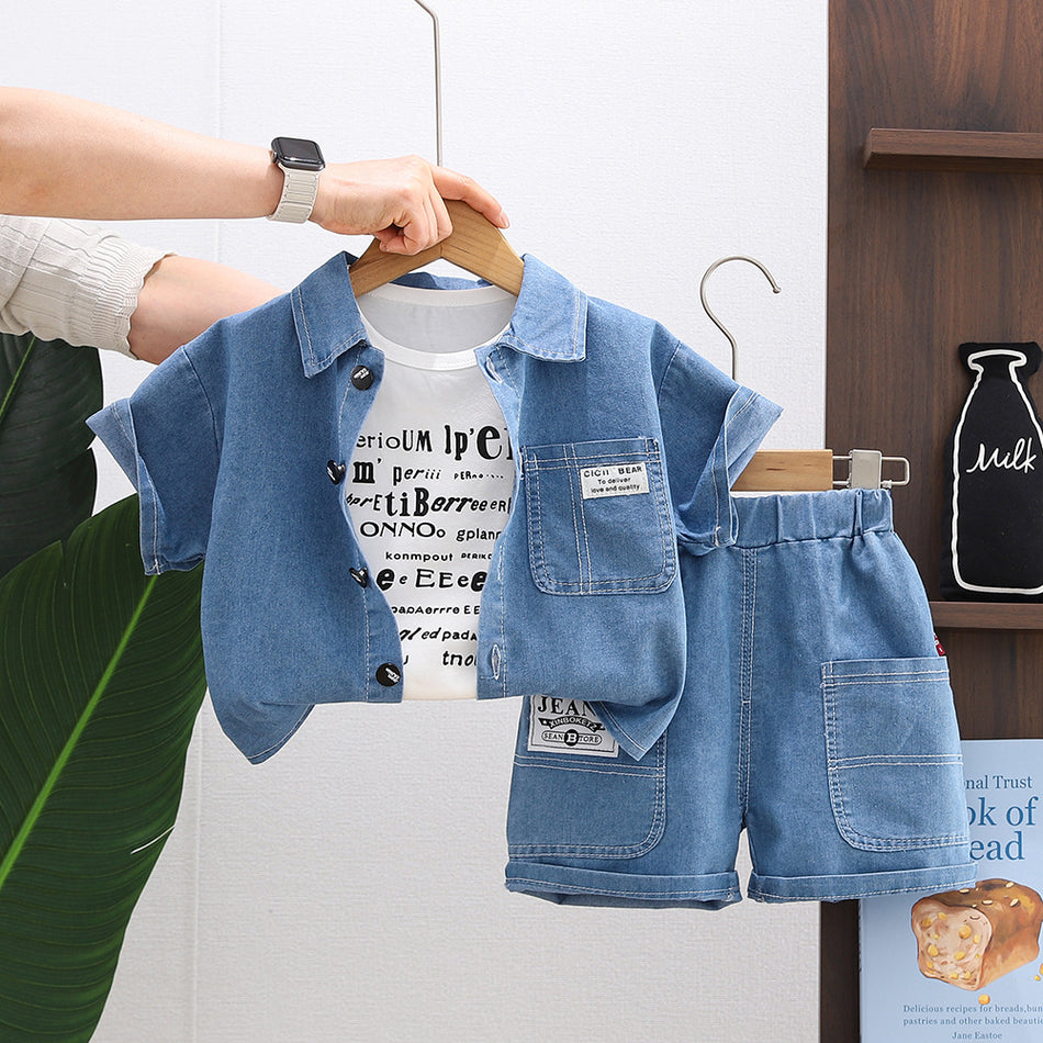 Boys Denim Summer Outfit 2-Piece Thin Stylish Set