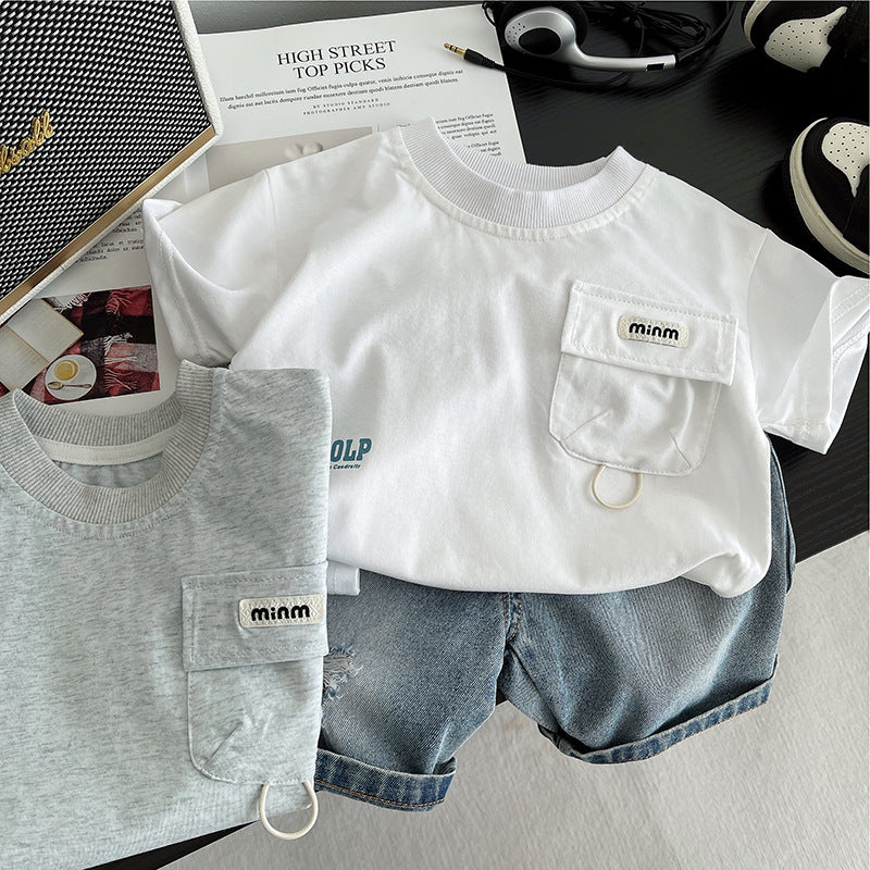 Boys 2025 Summer Short-Sleeved 2-Piece Set