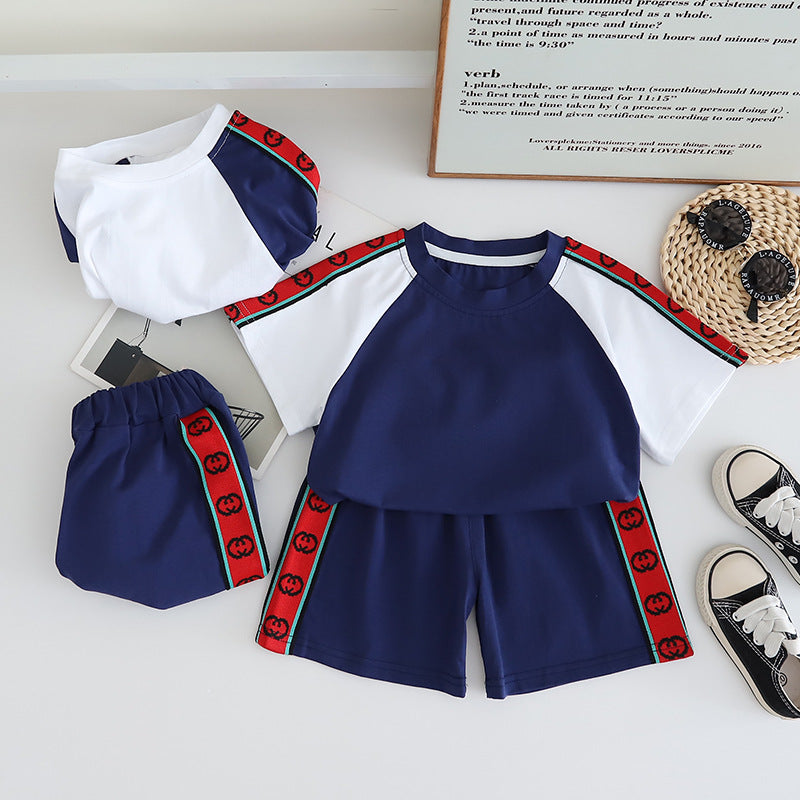 Men & Kids Summer Cotton 2-Piece Casual Set