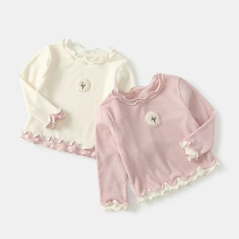 Girls 2025 Korean-Style Long-Sleeve Autumn Top