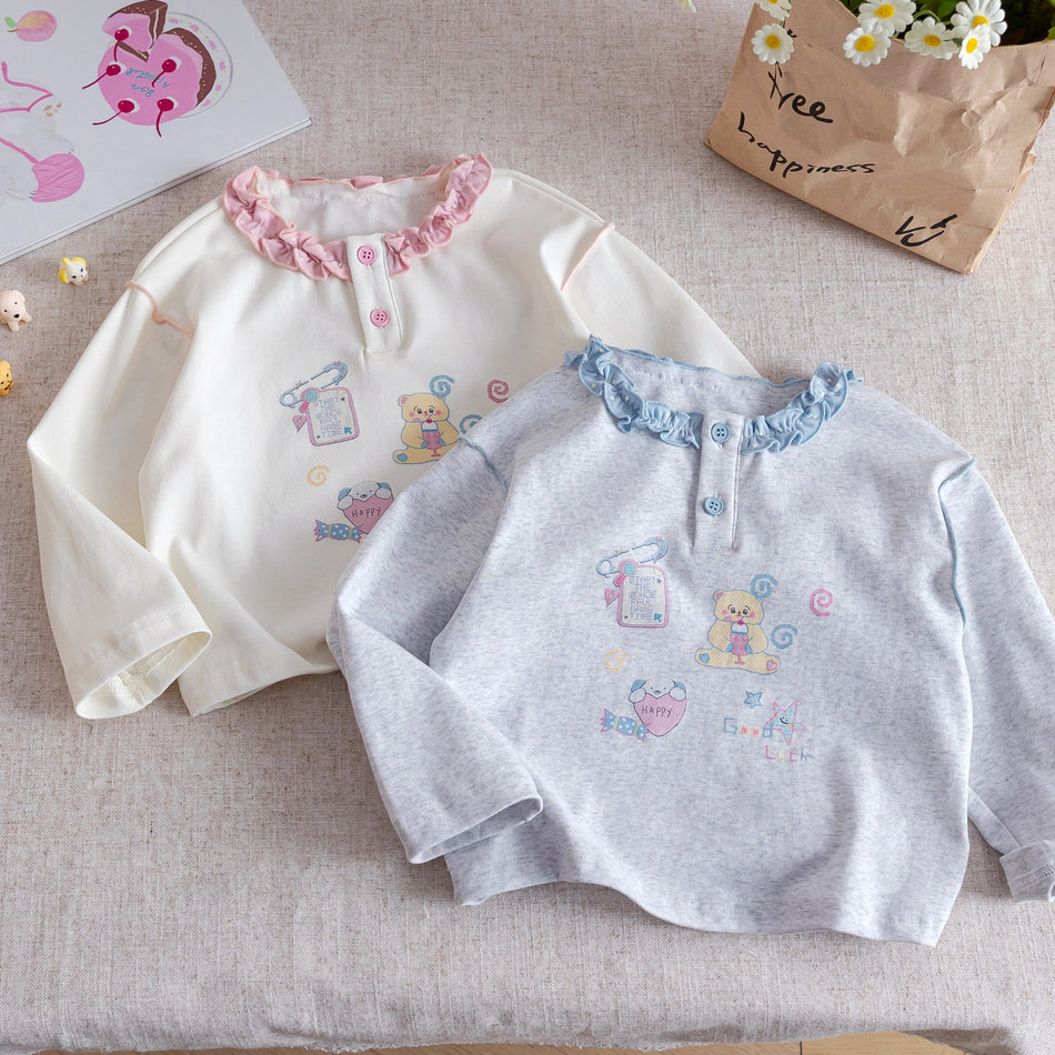 Girls 2026 Spring Autumn Long-Sleeve Top