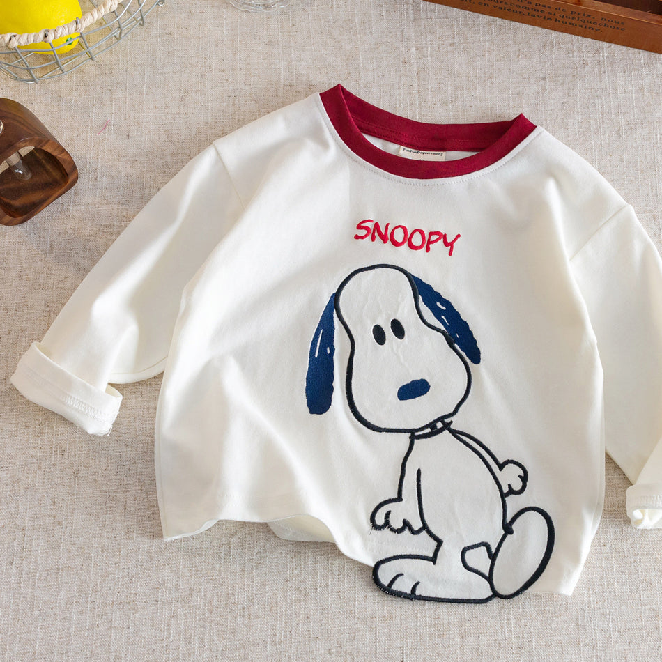Boys 2025 Cartoon Long-Sleeve Cotton Autumn T-Shirt