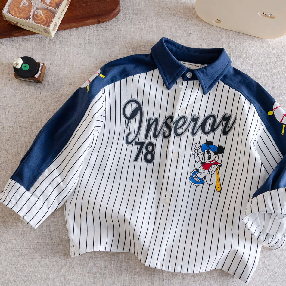 Boys 2025 Autumn Japanese-Style Cartoon Long-Sleeve Shirt