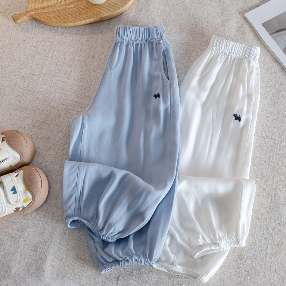 Boys 2025 Summer Ice Silk Anti-Mosquito Lantern Pants