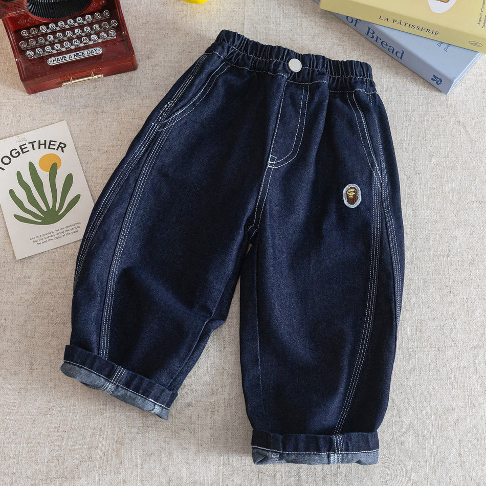 Kids 2025 Spring Autumn Japanese Loose Casual Jeans