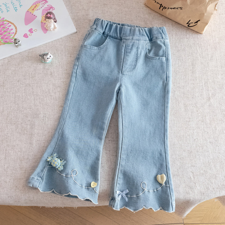 Girls Wide-Leg Jeans Pants Spring-Autumn 2026