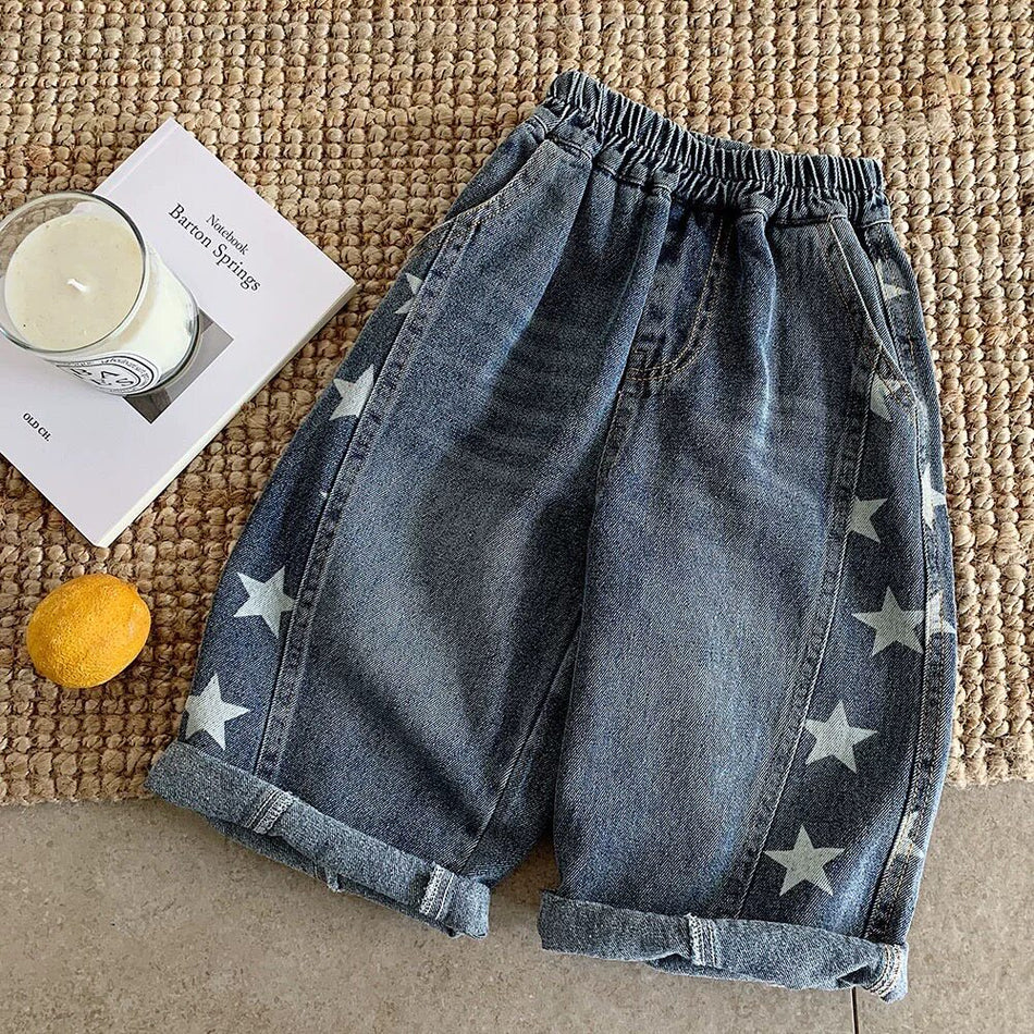 Boys Star Print Wide-Leg Jeans Spring 2026