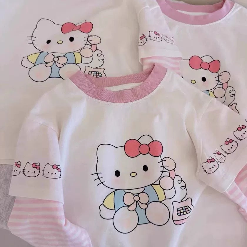 Girls Colorblock Cotton Long-Sleeve Top 2025