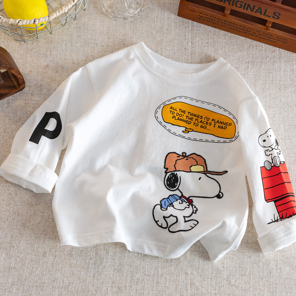 Kids Korean-Style Long-Sleeve T-Shirt Autumn 2025