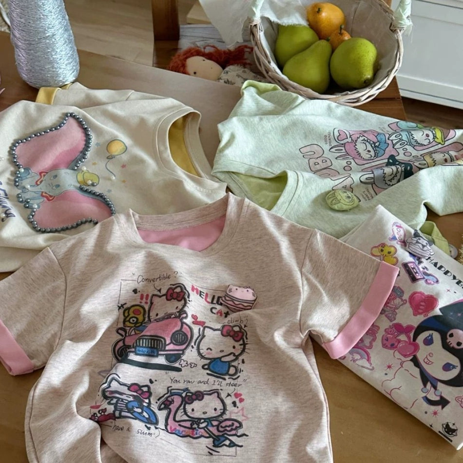 Girls Cartoon Short-Sleeve T-Shirt Summer 2025