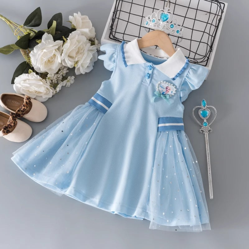 2024 Girls Elsa Princess Summer Dress