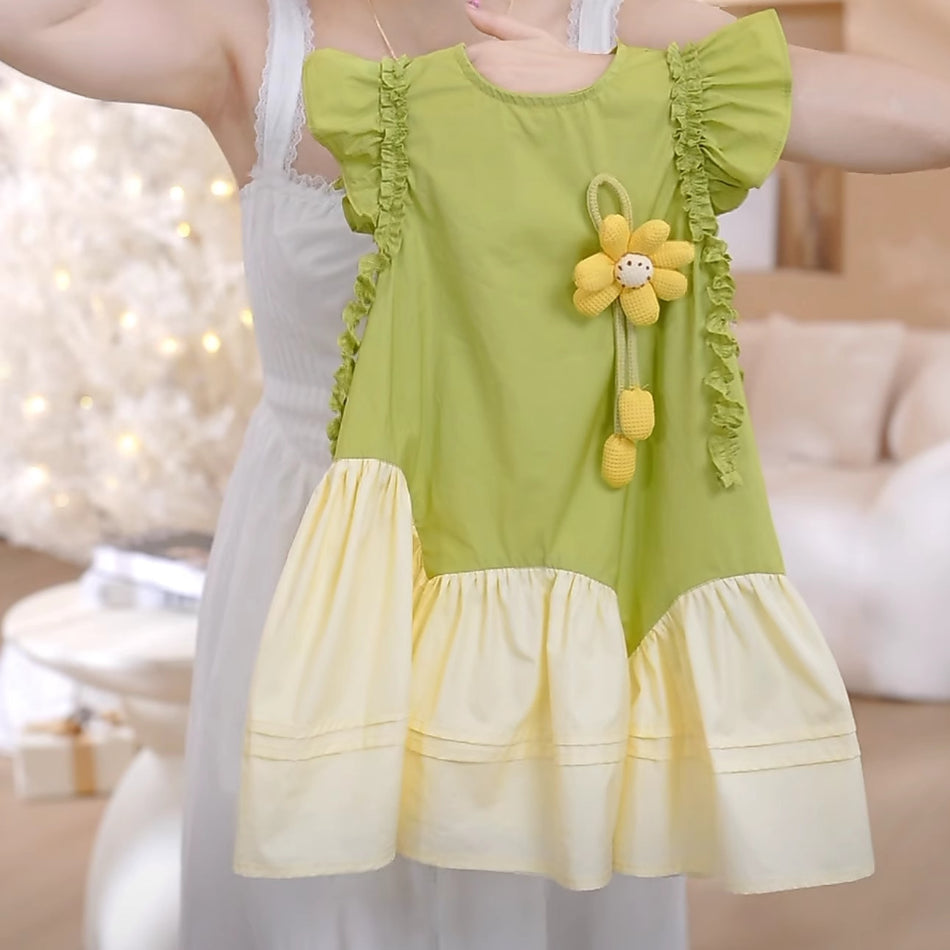 2025 Girls Sleeveless Princess Summer Tank Dress