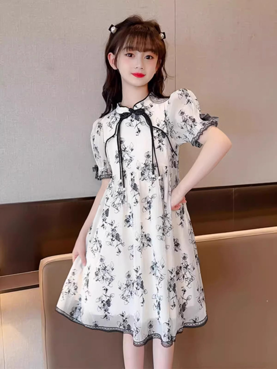 2025 Girls Han Dynasty Cheongsam Summer Dress