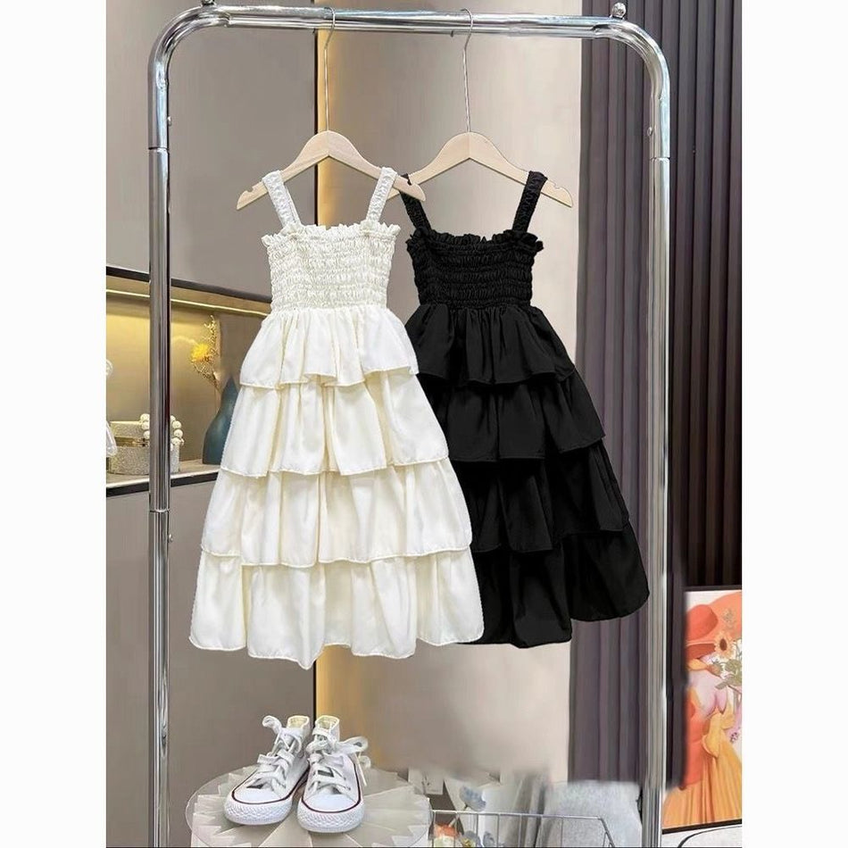 2025 Girls Cyber Cake Skirt Summer Princess Dress