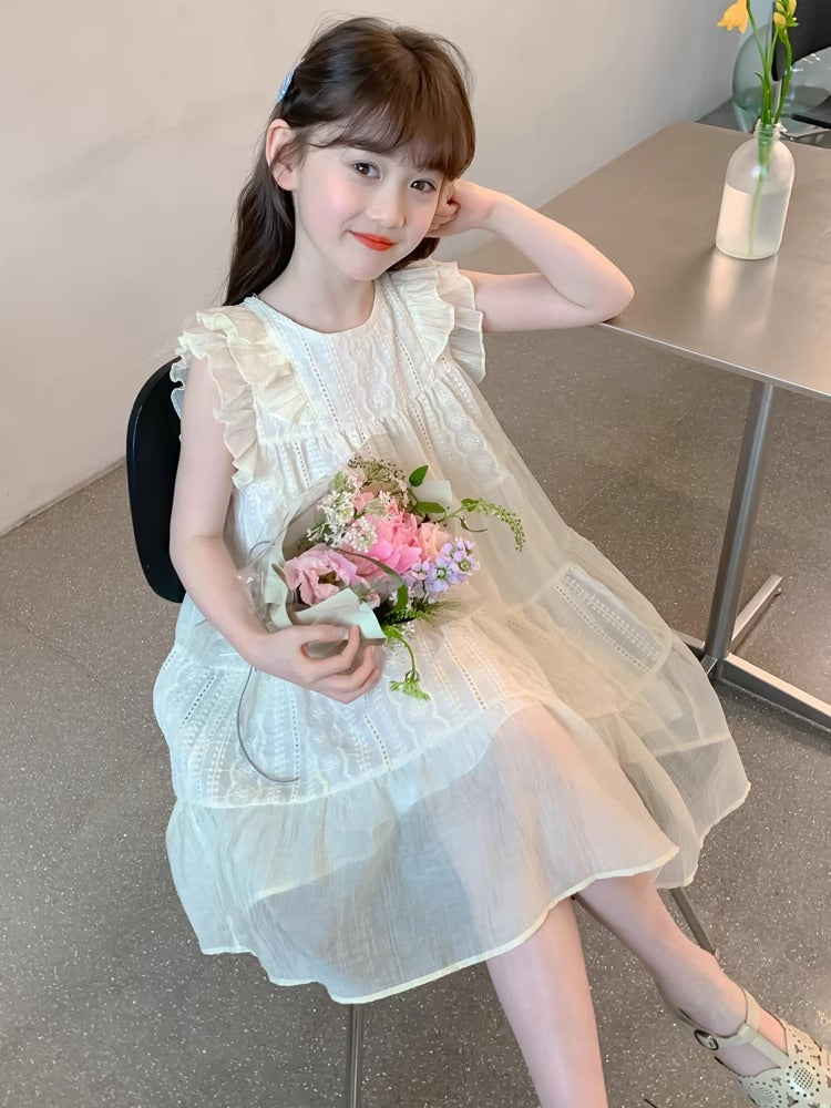 2025 Girls Sweet Fungus Vest Princess Summer Dress