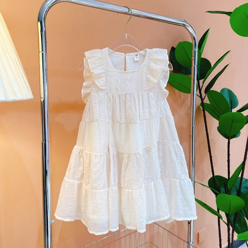 2025 Girls Lace Sleeveless Princess Fairy Dress