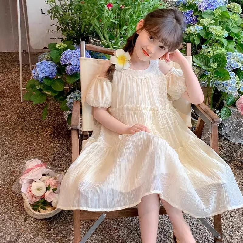 2025 Girls Chiffon Princess Summer Dress