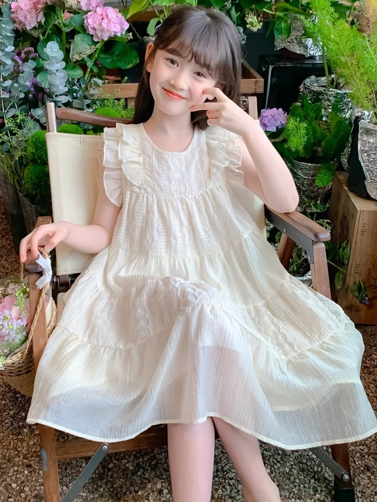 Girls Princess Dress 2025 Summer Vest Style
