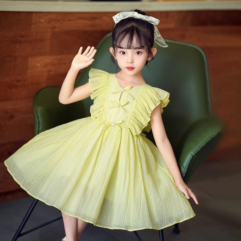 Girls Sweet Princess Skirt 2024 Summer Dress