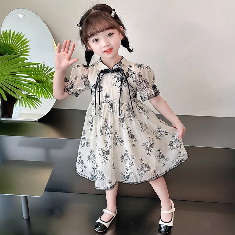 Girls Hanfu Cheongsam Dress 2025 Spring-Summer