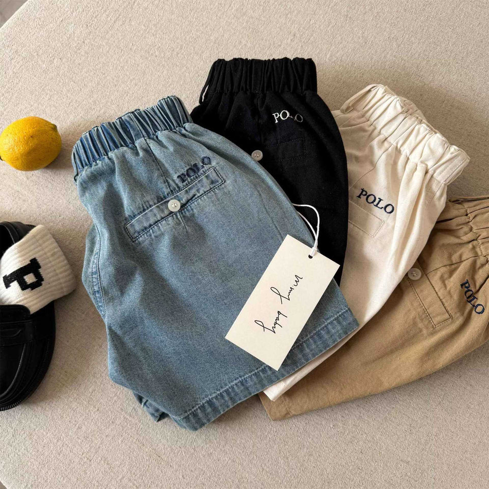 Kids Denim Shorts 2025 Summer Stylish Mid-Length