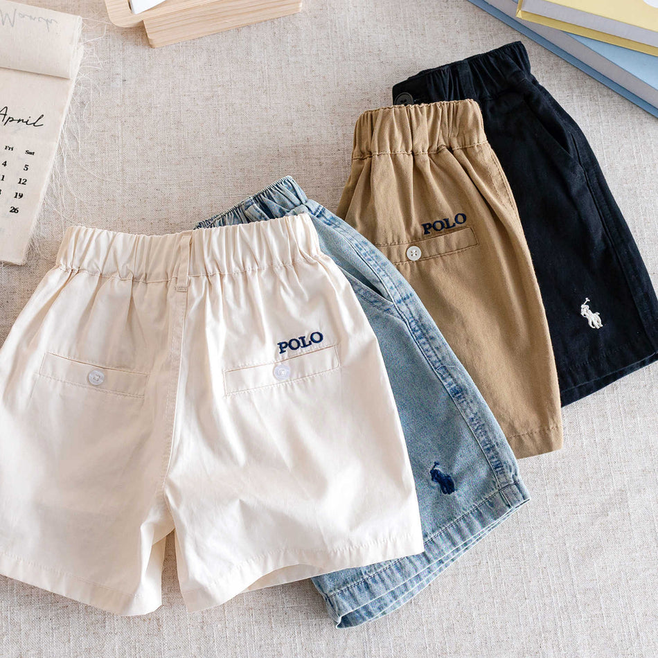 Boys Cotton Denim Shorts 2025 Japanese Style Summer