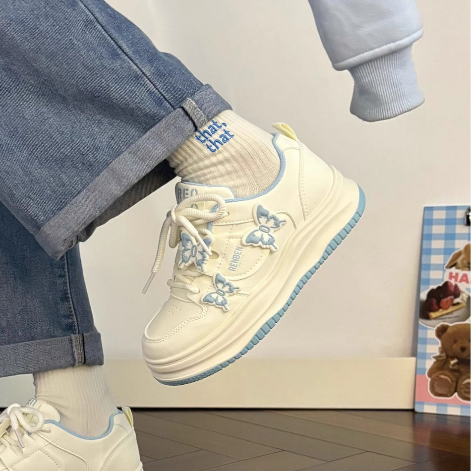 Girls Casual Sneakers 2025 Soft-Soled White Shoes