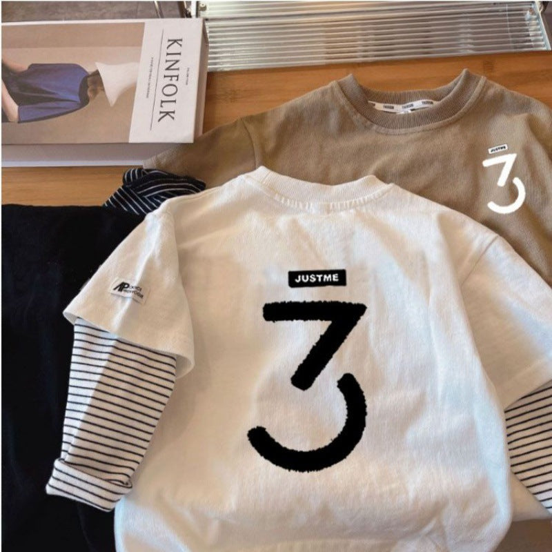 Boys Korean-Style Cotton Long-Sleeve Top 2025