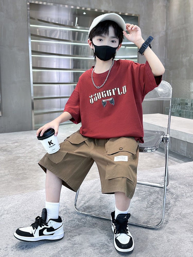 Boys Thin Summer Two-Piece Set 2026 Trendy Outfit