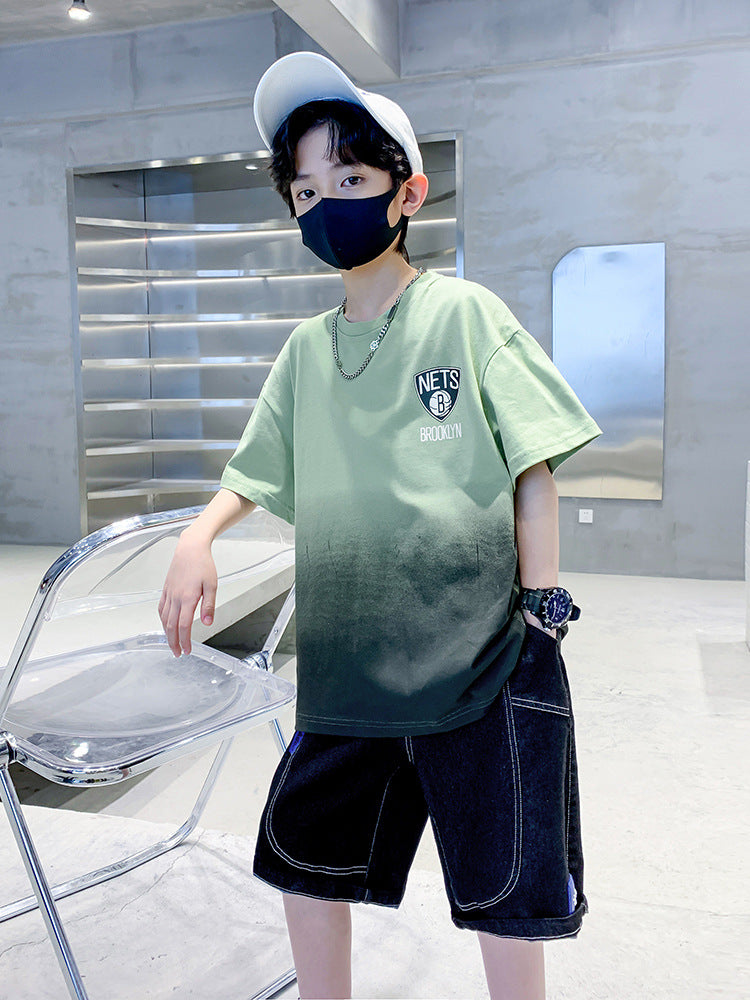 Boys Korean Summer Two-Piece Set 2026 Trendy