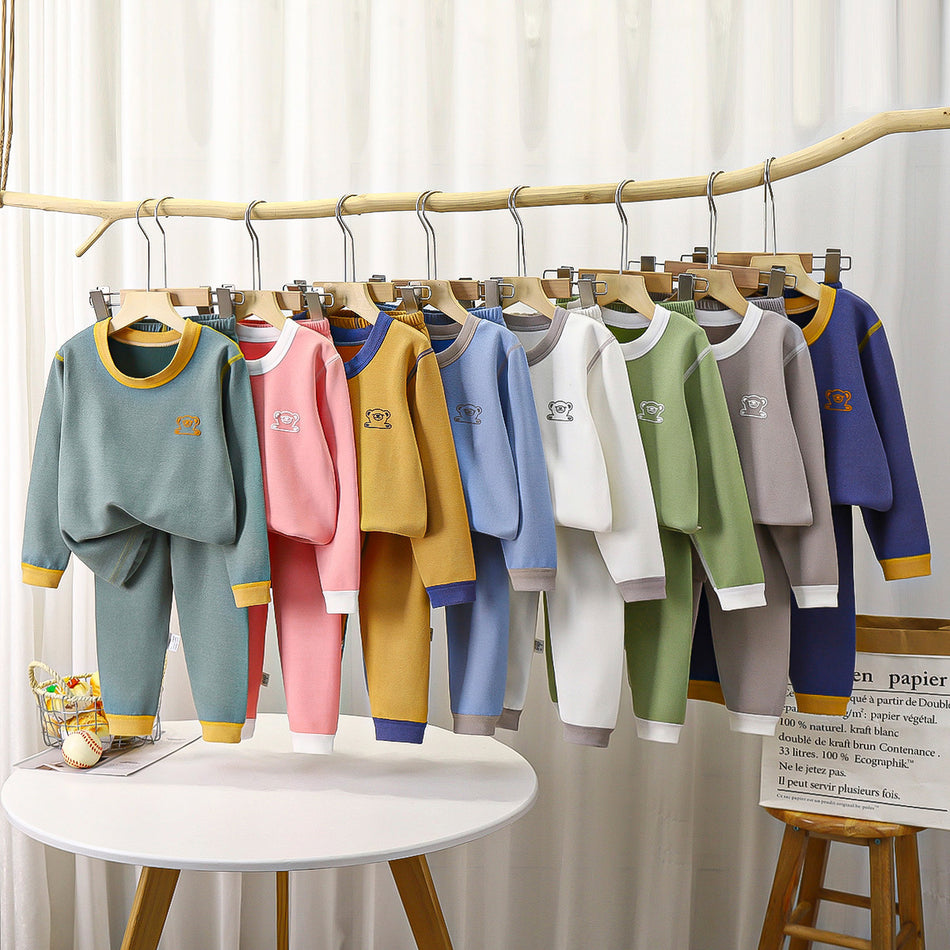 Kids Velvet Thermal Set 2026 Autumn Warm Outfit