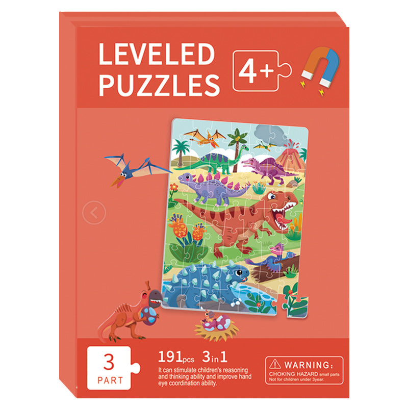 Kids Magnetic Dinosaur Puzzle 3-6 Years Educational Toy