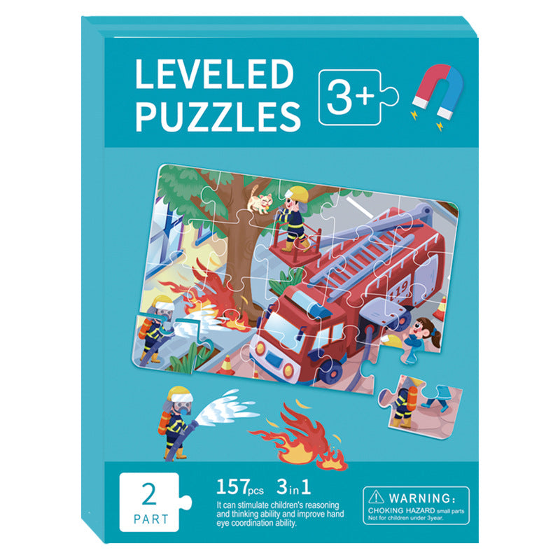 Kids Magnetic Engineering Vehicle Puzzle 3-6 Years