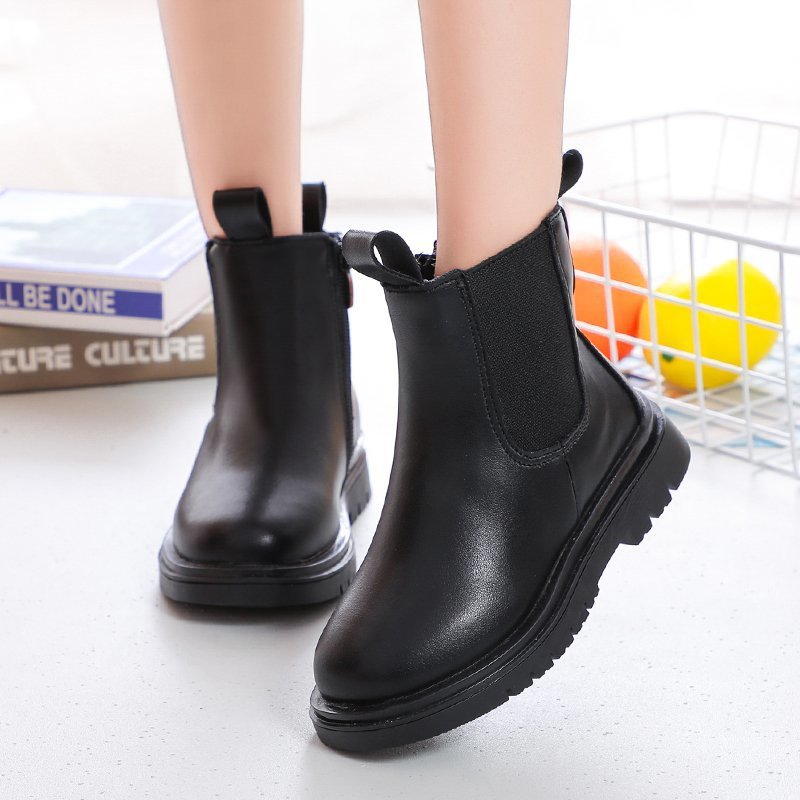 2026 Kids’ Leather Martin Boots – Soft Sole Casual