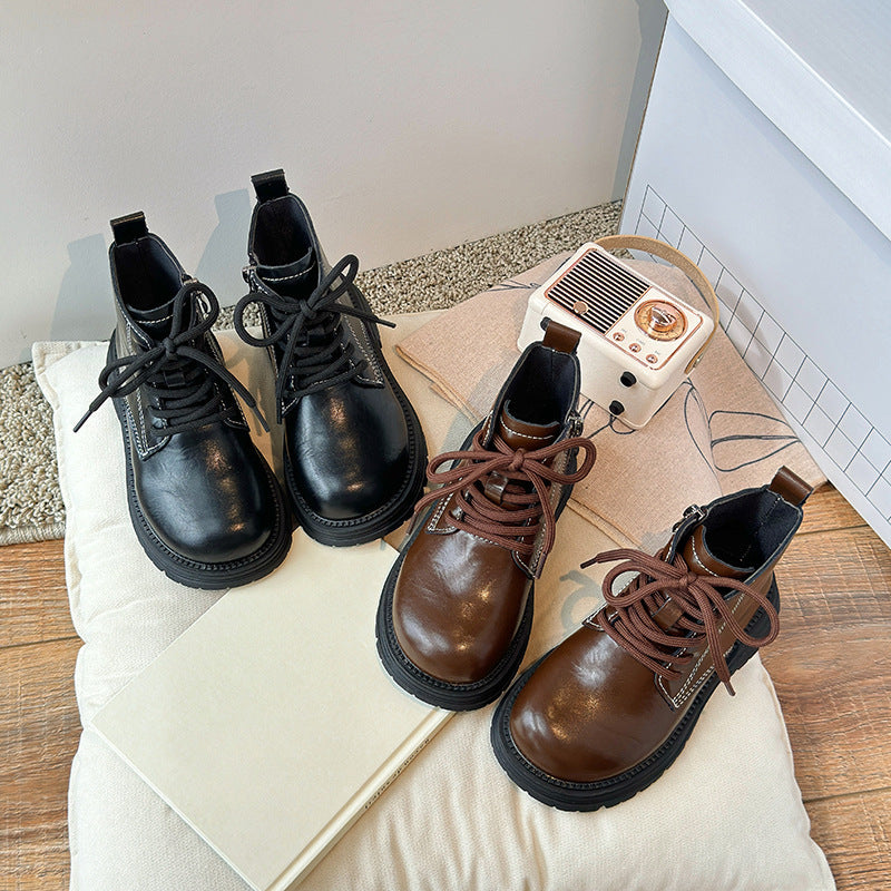 2026 Kids’ Retro Western-Style Martin Boots